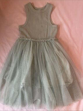 Green tulle dress